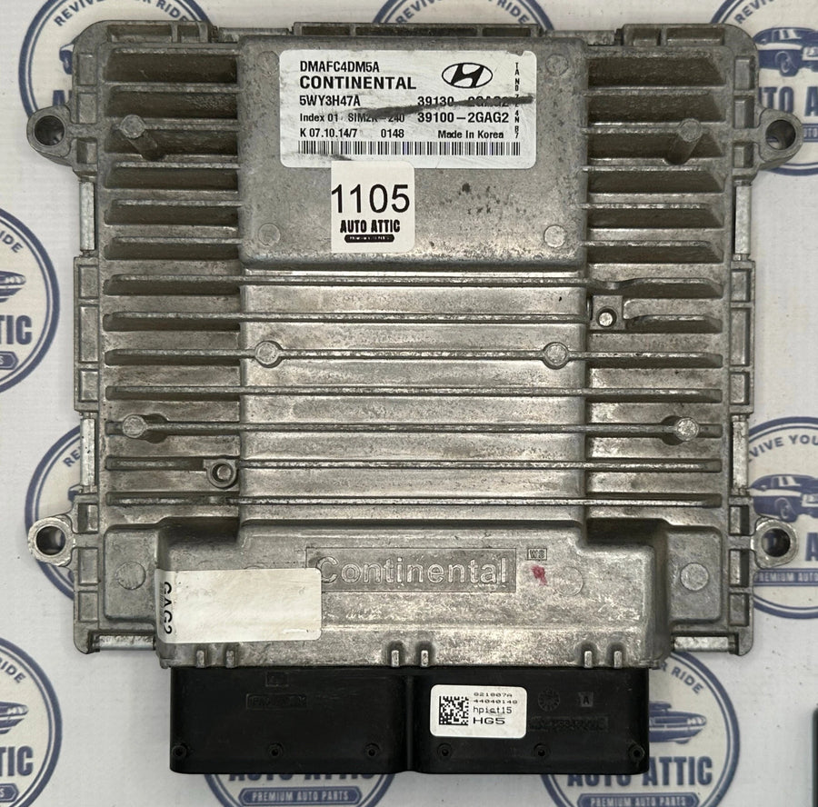 Engine Computer Control Module 39100-2GAG2 Hyundai Santa Fe Sport 2015 OEM