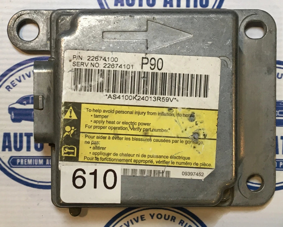 Supplemental Restraint System Control Module 22674101 Chevrolet Malibu Alero OEM