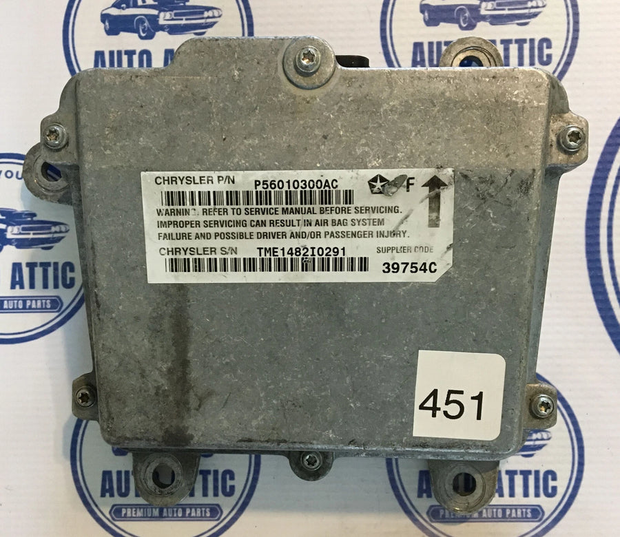 Supplemental Restraint System Bag Module P56010300AC Jeep Wrangler 2003-2006 OEM