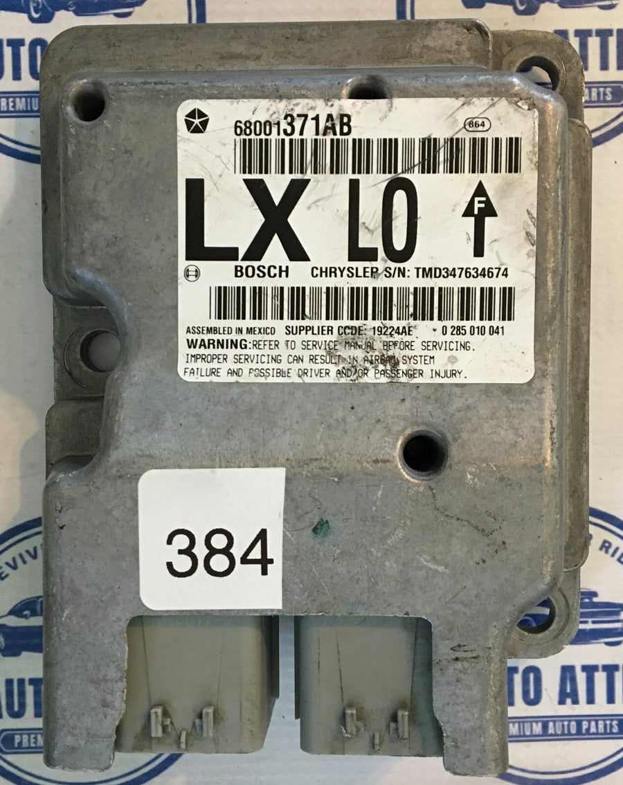 Supplemental Restraint System Bag Control Module 68001371AB Dodge Charger 2006-2007 OEM