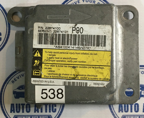 Supplemental Restraint System Control Module 22674100 Olds Alero 2003-2004 OEM