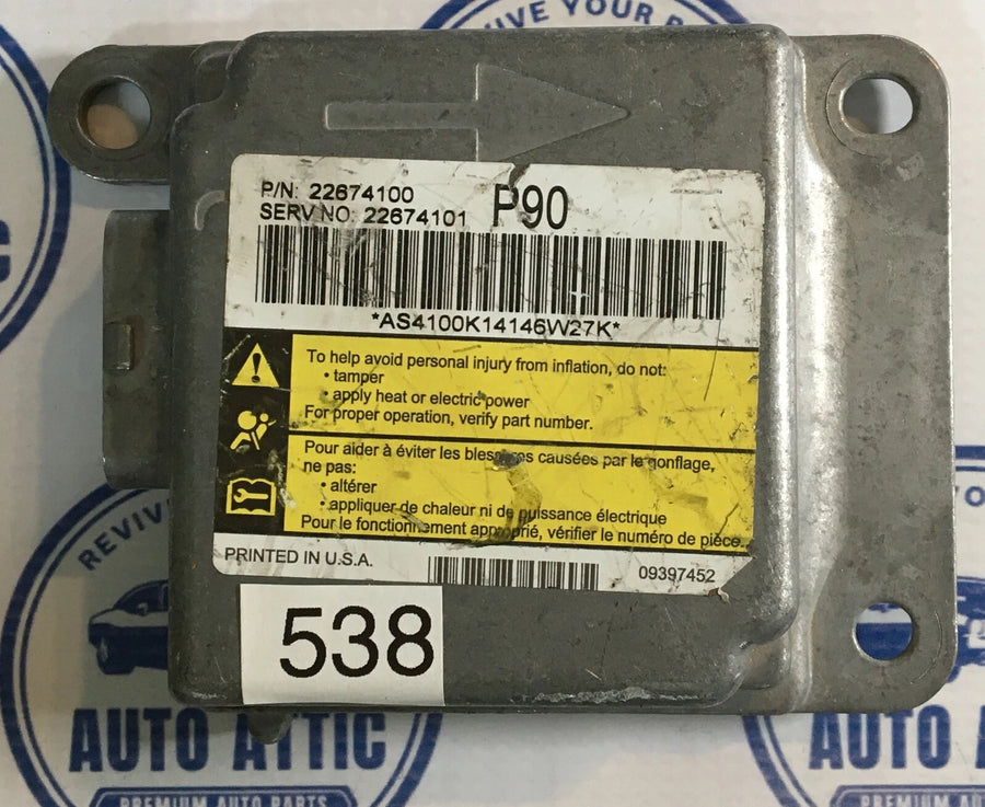 Supplemental Restraint System Control Module 22674100 Olds Alero 2003-2004 OEM