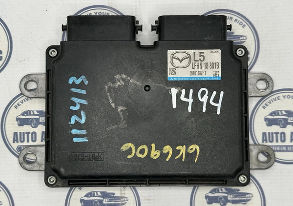 Engine Control Module Unit LFHN 18 881B Mazda 3 2.0L 2010 OEM