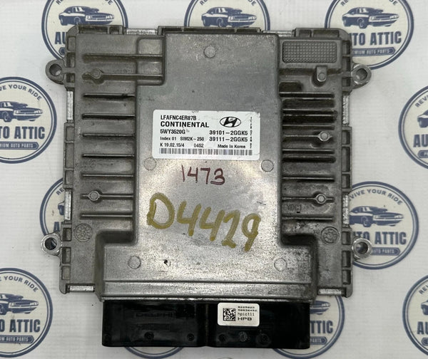 Engine Control Module Unit 39101-2GGK5 5WY3520G Hyundai Sonata 2015 OEM