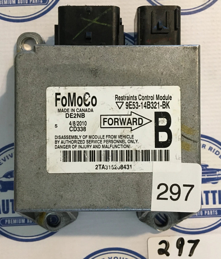 Restraint Control Module 9E5314B321BK Ford Fusion RCM 2010 OEM