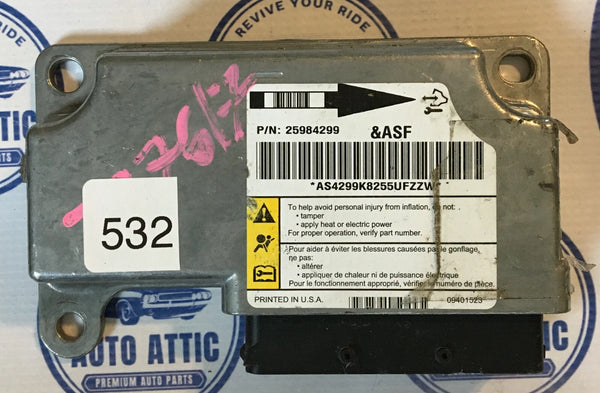 Restraint Module 25984299 Hummer H3 RDC 2009 OEM