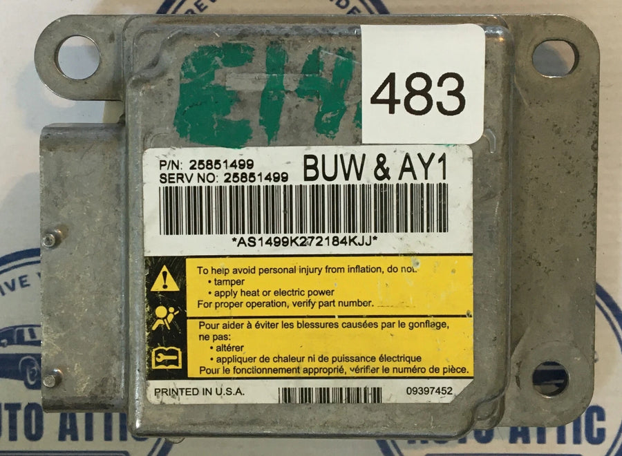 Body Control Module Bag 25851499 Buick LaCrosse 2008-2009 OEM
