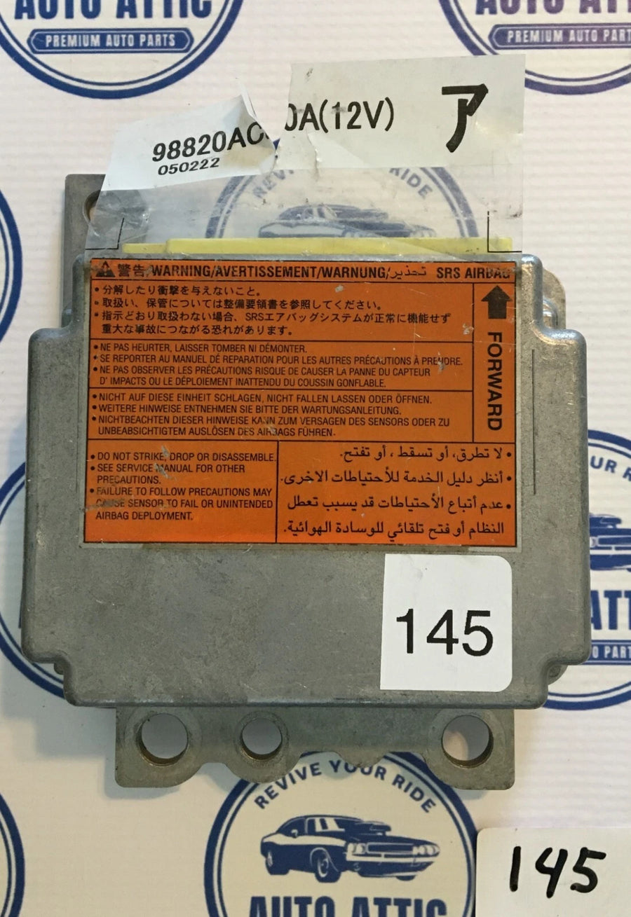 Supplemental Restraint System Control Module 98820AC80A Infiniti G35 2005 OEM