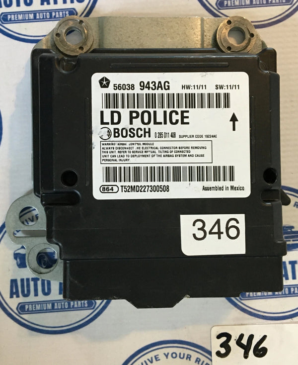 Occupant Restraint Module 56038943AG Dodge Charger ORM 2011-2014 OEM