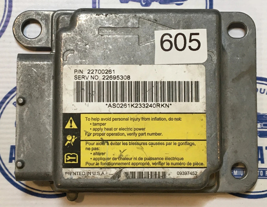 Supplemental Restraint System Steering Control Module 22695308 Saturn Vue 2004 OEM