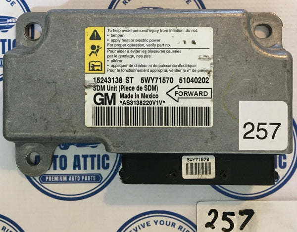 Body Control Module Bag 15243138 Cadillac STS 2005 OEM