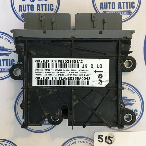 Supplemental Restraint System Control Module P68031601AC Wrangler Safety 2008-2009 OEM