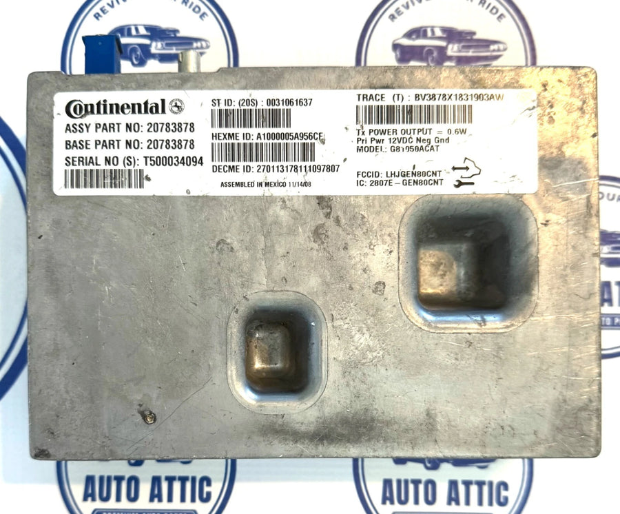 Module 20783878 Chevrolet Silverado CCM Communication 2009-2010 OEM