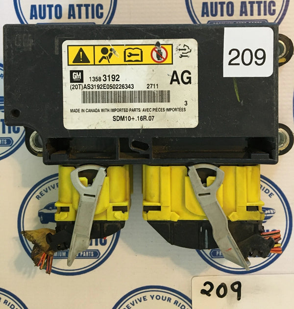 Body Control Module Bag 13583192 Chevrolet Cruze 2012 OEM