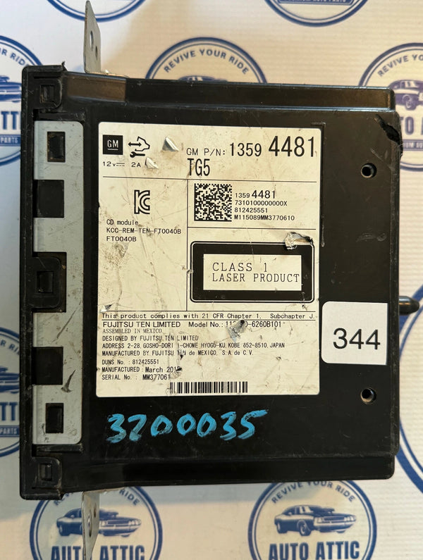 Module 13594481 Silverado CDP CD Player 2015-2018 OEM